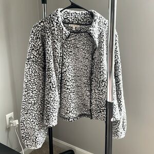 Express Grey Fuzzy shacket